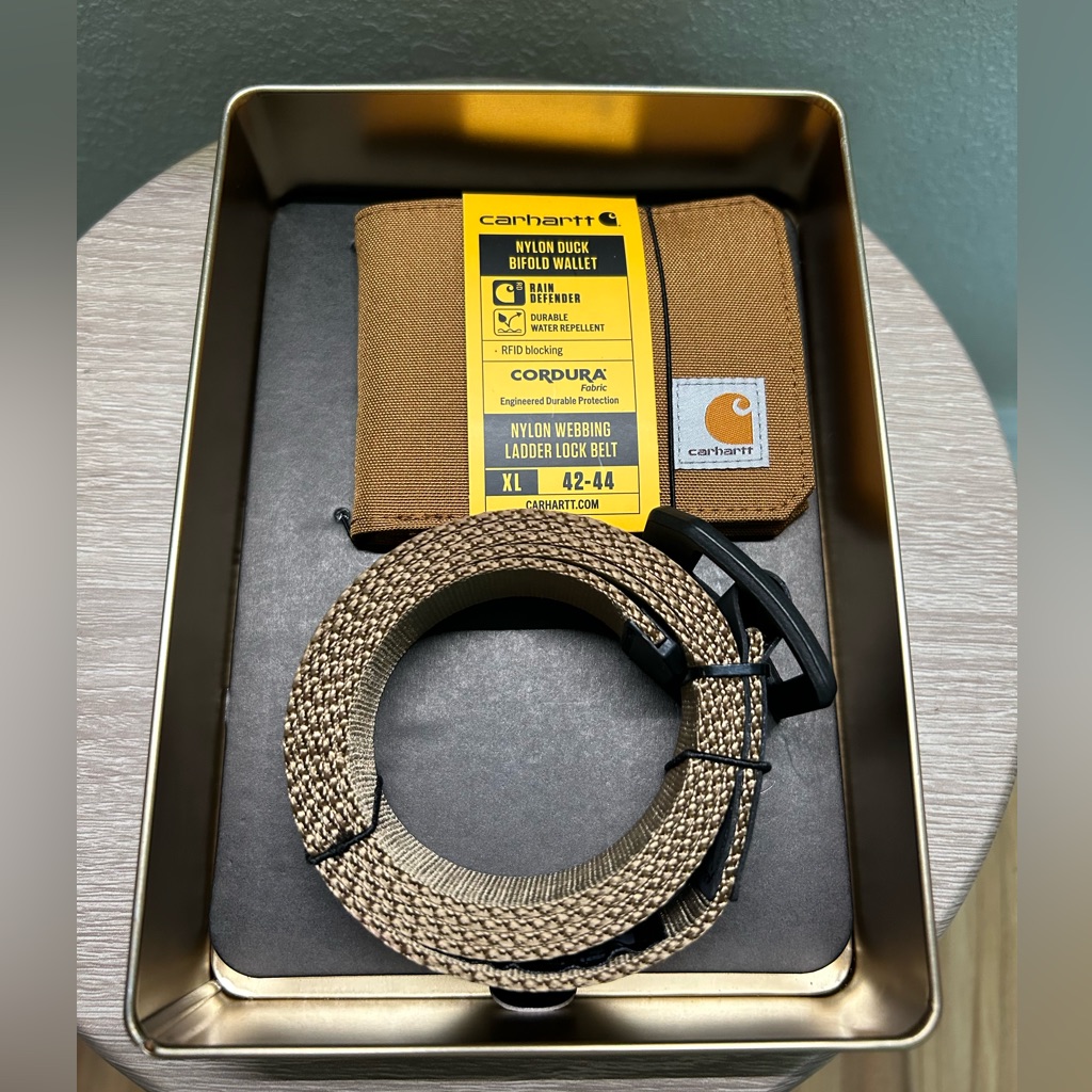 Carhartt Men’s Bifold Wallet And Belt (Xl) Gift Set